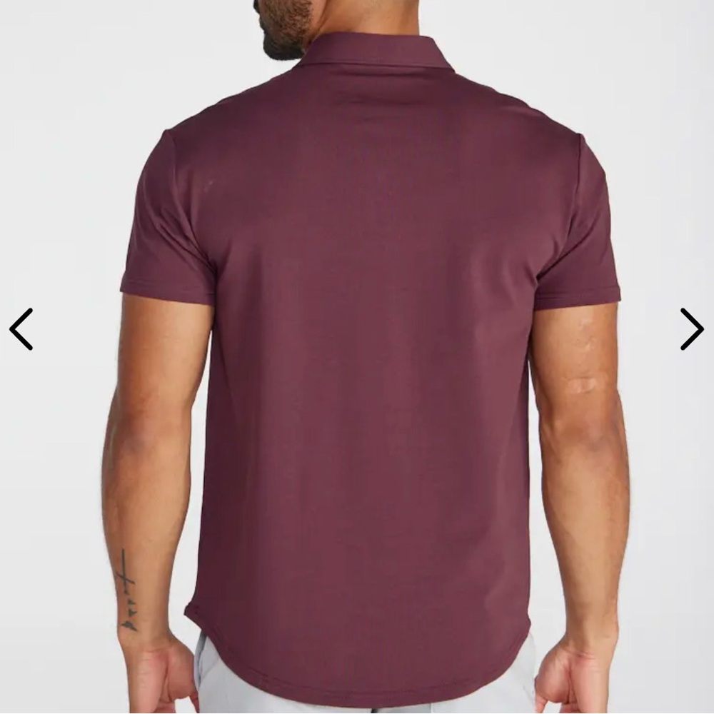 BYLT Basics Maroon Casual Button Down Shirt - Picture 2 of 4
